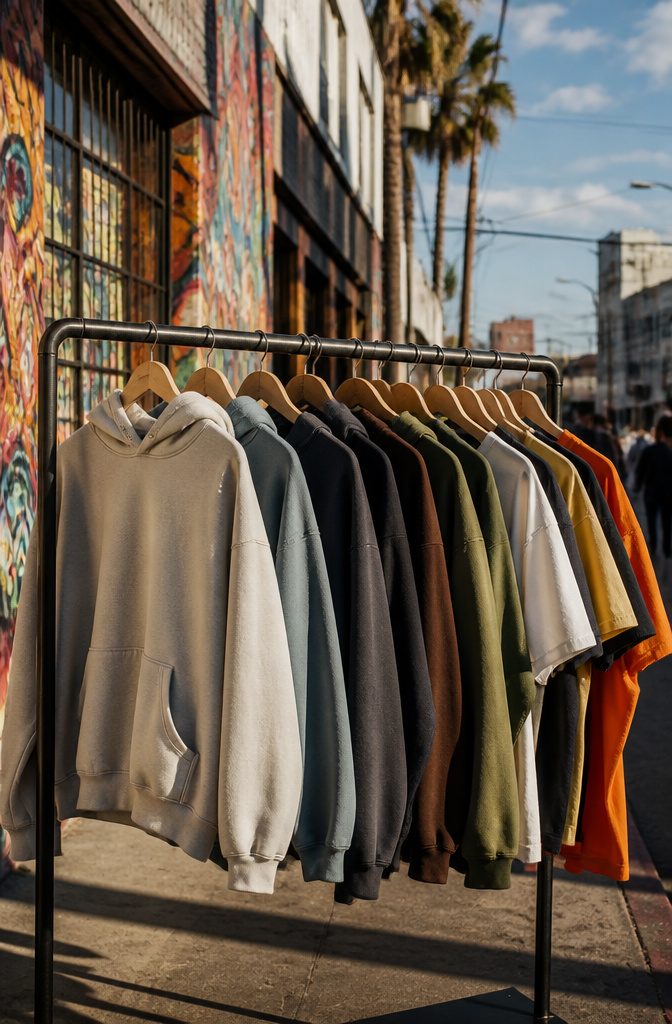 A photograph representing First Row Clothing brand identity.
